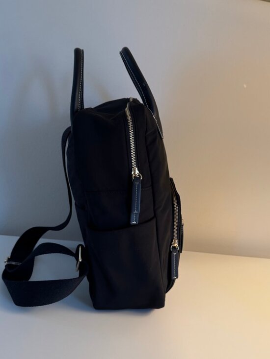 Frances Valentine Casey Black Nylon Backpack w/ Leather Trim Pristine & RARE main image 5